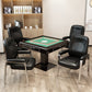 Modern Office Chair No Wheels Leather Desk Chair for Meeting Room