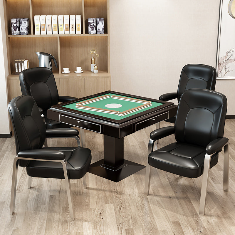 Modern Office Chair No Wheels Leather Desk Chair for Meeting Room