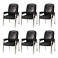 Modern Office Chair No Wheels Leather Desk Chair for Meeting Room