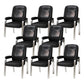 Modern Office Chair No Wheels Leather Desk Chair for Meeting Room