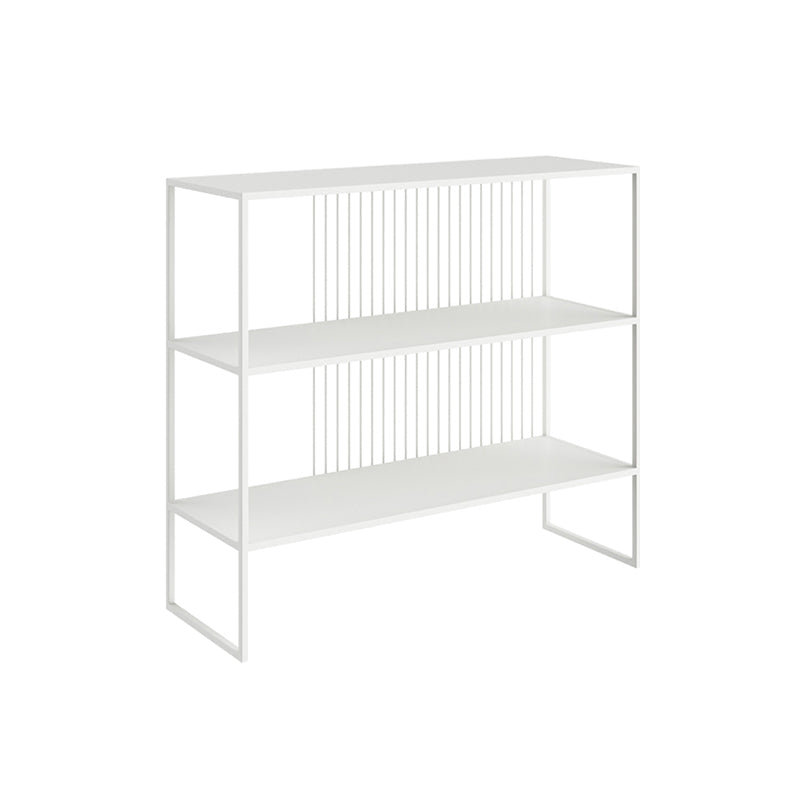 Contemporary Horizontal Metal Bookshelf Open Back Bookcase with Shelves White 3 Clearhalo 'Bookcases' 'furn' 'furn_bookcases' 'Furniture' 'Office Furniture' 7691606