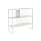 Contemporary Horizontal Metal Bookshelf Open Back Bookcase with Shelves White 4 Clearhalo 'Bookcases' 'furn' 'furn_bookcases' 'Furniture' 'Office Furniture' 7691610