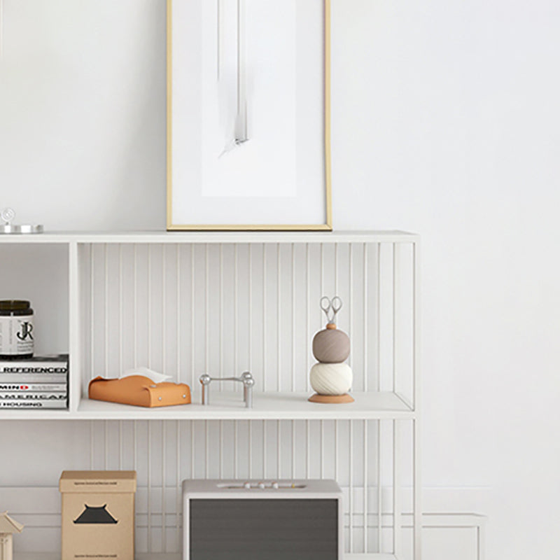 Contemporary Horizontal Metal Bookshelf Open Back Bookcase with Shelves Clearhalo 'Bookcases' 'furn' 'furn_bookcases' 'Furniture' 'Office Furniture' 7691613