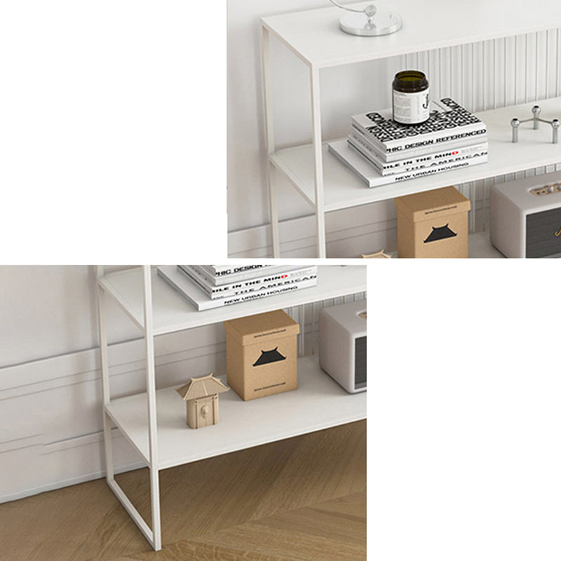 Contemporary Horizontal Metal Bookshelf Open Back Bookcase with Shelves Clearhalo 'Bookcases' 'furn' 'furn_bookcases' 'Furniture' 'Office Furniture' 7691614