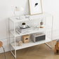 Contemporary Horizontal Metal Bookshelf Open Back Bookcase with Shelves Clearhalo 'Bookcases' 'furn' 'furn_bookcases' 'Furniture' 'Office Furniture' 7691616