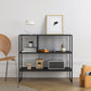 Contemporary Horizontal Metal Bookshelf Open Back Bookcase with Shelves Clearhalo 'Bookcases' 'furn' 'furn_bookcases' 'Furniture' 'Office Furniture' 7691617
