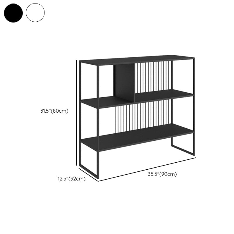 Contemporary Horizontal Metal Bookshelf Open Back Bookcase with Shelves Clearhalo 'Bookcases' 'furn' 'furn_bookcases' 'Furniture' 'Office Furniture' 7691621