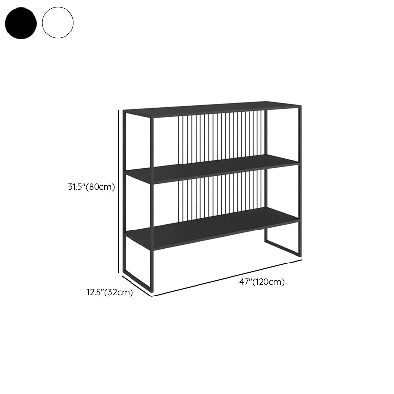 Contemporary Horizontal Metal Bookshelf Open Back Bookcase with Shelves Clearhalo 'Bookcases' 'furn' 'furn_bookcases' 'Furniture' 'Office Furniture' 7691624