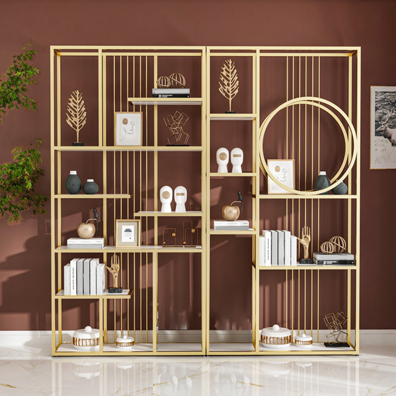 Metal -Bücherregal Etagere zeitgenössisches Open Back -Bücherregal mit Regalen