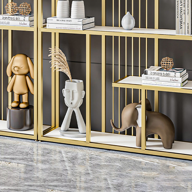 Metal -Bücherregal Etagere zeitgenössisches Open Back -Bücherregal mit Regalen