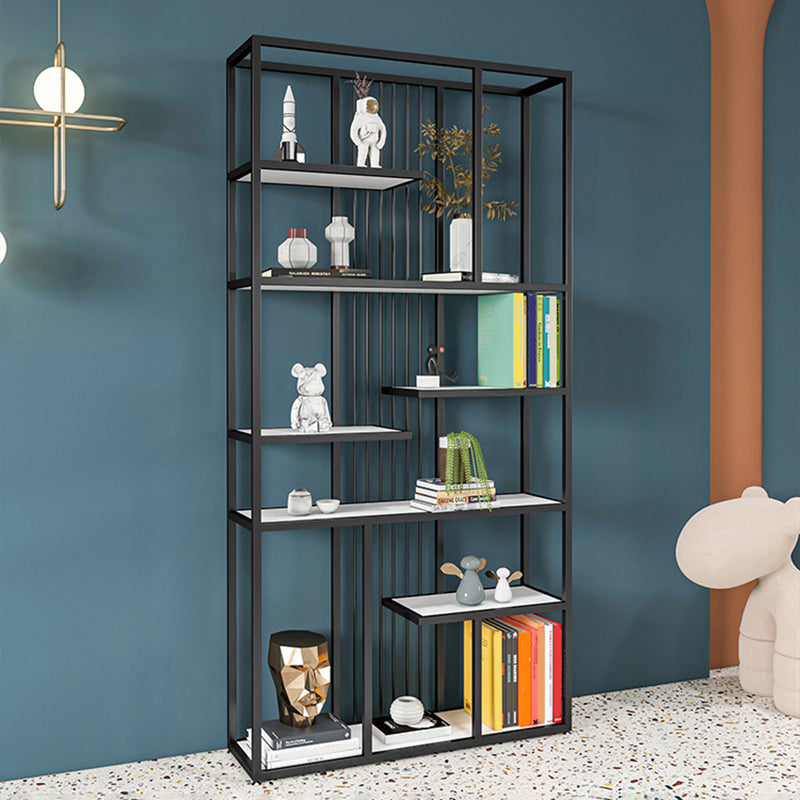 Metal -Bücherregal Etagere zeitgenössisches Open Back -Bücherregal mit Regalen