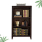 Contemporary Closed Back Standard Bookshelf Wooden Bookcase for Study Room Walnut Clearhalo 'Bookcases' 'furn' 'furn_bookcases' 'Furniture' 'Office Furniture' 7691653