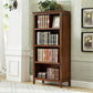 Contemporary Closed Back Standard Bookshelf Wooden Bookcase for Study Room Nut-Brown Clearhalo 'Bookcases' 'furn' 'furn_bookcases' 'Furniture' 'Office Furniture' 7691658