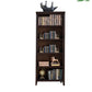 Contemporary Closed Back Standard Bookshelf Wooden Bookcase for Study Room Walnut Clearhalo 'Bookcases' 'furn' 'furn_bookcases' 'Furniture' 'Office Furniture' 7691660