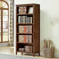 Contemporary Closed Back Standard Bookshelf Wooden Bookcase for Study Room Nut-Brown Clearhalo 'Bookcases' 'furn' 'furn_bookcases' 'Furniture' 'Office Furniture' 7691662
