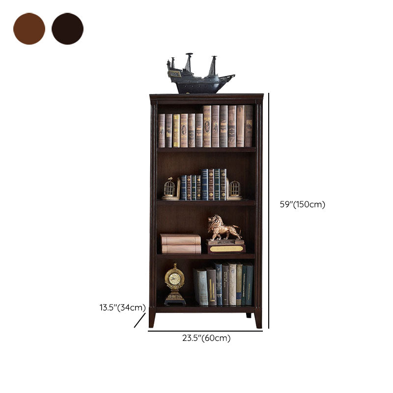 Contemporary Closed Back Standard Bookshelf Wooden Bookcase for Study Room Clearhalo 'Bookcases' 'furn' 'furn_bookcases' 'Furniture' 'Office Furniture' 7691668