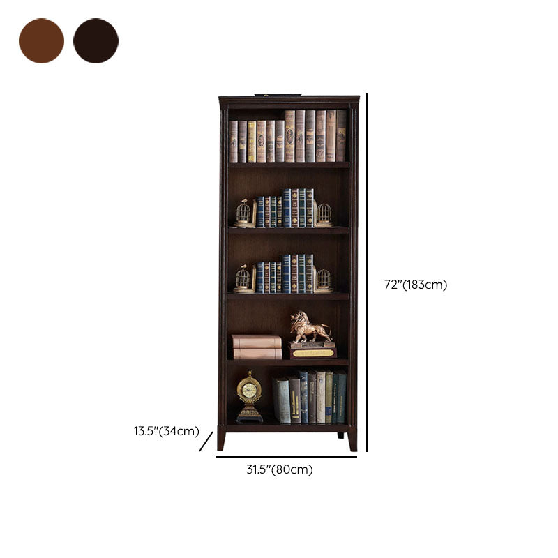 Contemporary Closed Back Standard Bookshelf Wooden Bookcase for Study Room Clearhalo 'Bookcases' 'furn' 'furn_bookcases' 'Furniture' 'Office Furniture' 7691673