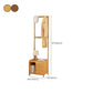 Wooden Hall Stand Modern Style Minimalist Home Floor Coat Rack with Drawer