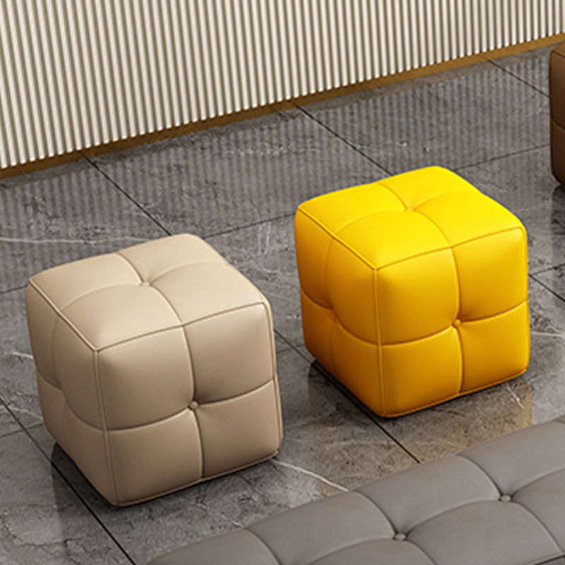 Contemporary Home Rectangular Ottoman Leather Foot Stool without Legs Clearhalo 'furn' 'furn_ottomans_poufs' 'Furniture' 'Living Room Furniture' 'Ottomans & Poufs' 'ottomans_poufs' 7691804