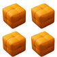 Contemporary Home Rectangular Ottoman Leather Foot Stool without Legs 16"L x 16"W x 16"H Orange 4 Piece Set Clearhalo 'furn' 'furn_ottomans_poufs' 'Furniture' 'Living Room Furniture' 'Ottomans & Poufs' 'ottomans_poufs' 7691814
