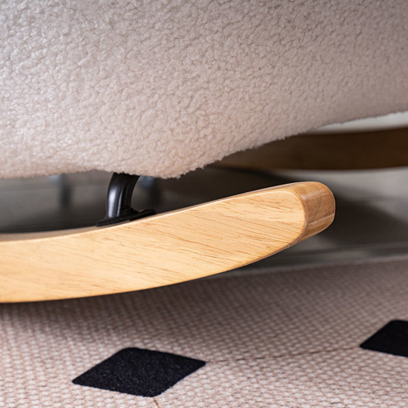 Silla de acento de mecedora contemporánea Rocket de acabado antiguo con cojín de asiento