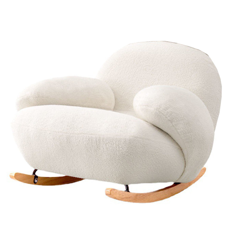 Silla de acento de mecedora contemporánea Rocket de acabado antiguo con cojín de asiento