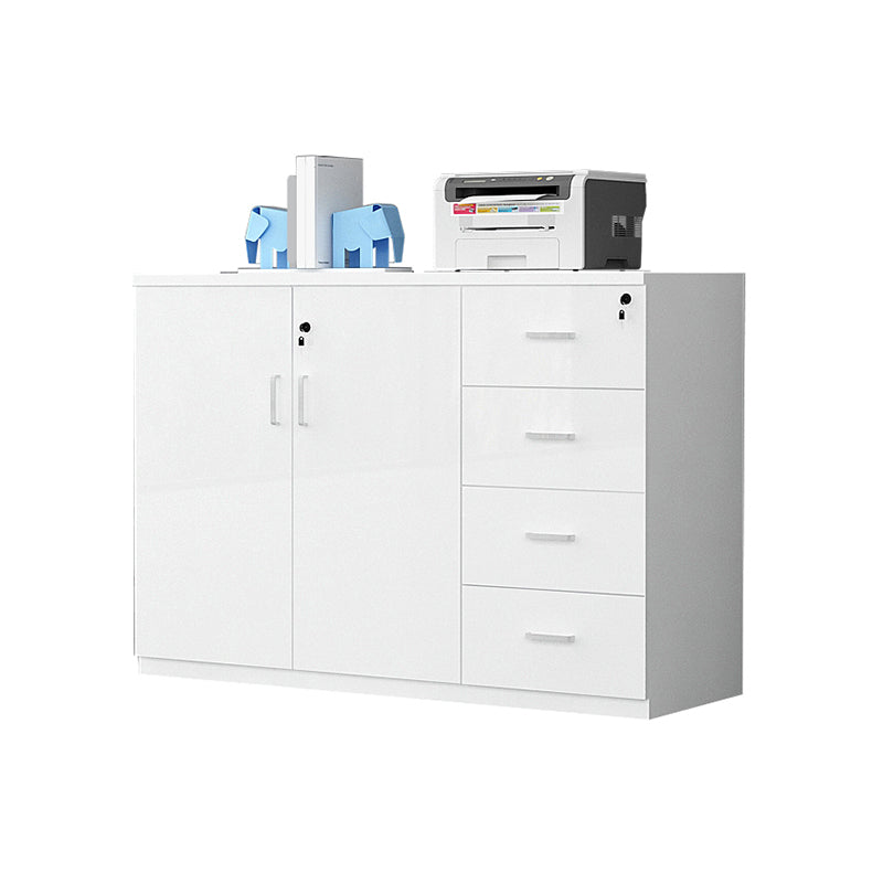 Modern File Cabinet White Wooden Frame Storage Lateral File Cabinet Clearhalo 'Filing Cabinets' 'filling_cabinets' 'furn' 'furn_filling_cabinets' 'Furniture' 'Office Furniture' 7691876