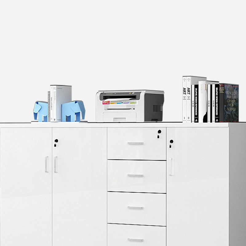 Modern File Cabinet White Wooden Frame Storage Lateral File Cabinet Clearhalo 'Filing Cabinets' 'filling_cabinets' 'furn' 'furn_filling_cabinets' 'Furniture' 'Office Furniture' 7691879