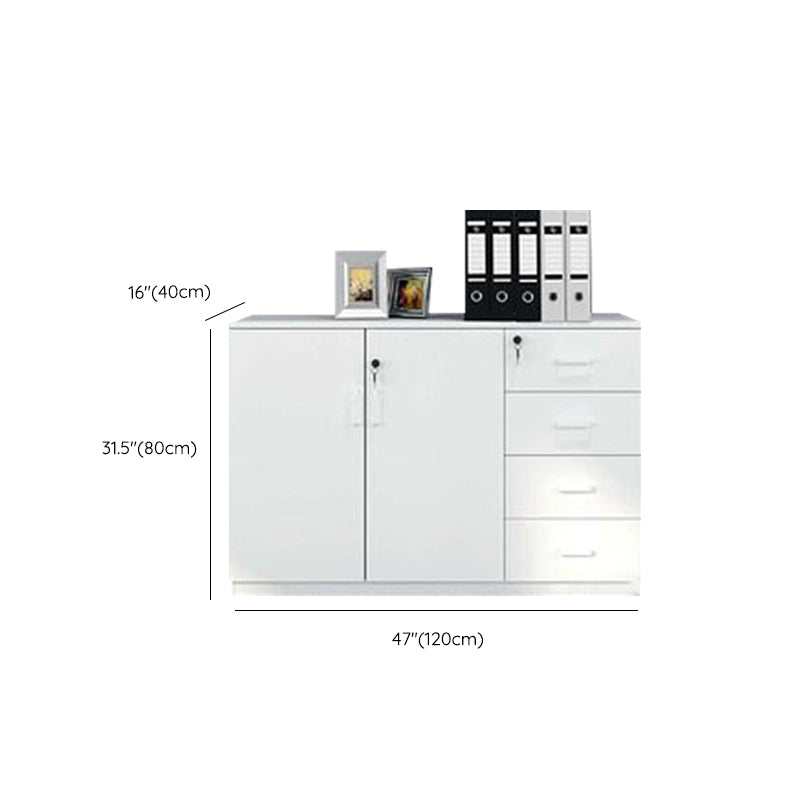 Modern File Cabinet White Wooden Frame Storage Lateral File Cabinet Clearhalo 'Filing Cabinets' 'filling_cabinets' 'furn' 'furn_filling_cabinets' 'Furniture' 'Office Furniture' 7691885