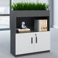 Modern Filing Cabinet Lateral Wood Filing Cabinet with Locking Storage 31.5"L x 11.8"W x 39.4"H White-Black Clearhalo 'Filing Cabinets' 'filling_cabinets' 'furn' 'furn_filling_cabinets' 'Furniture' 'Office Furniture' 7691912