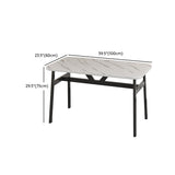 Contemporary White Rectangle Wooden Dining Table with 4 Foot
