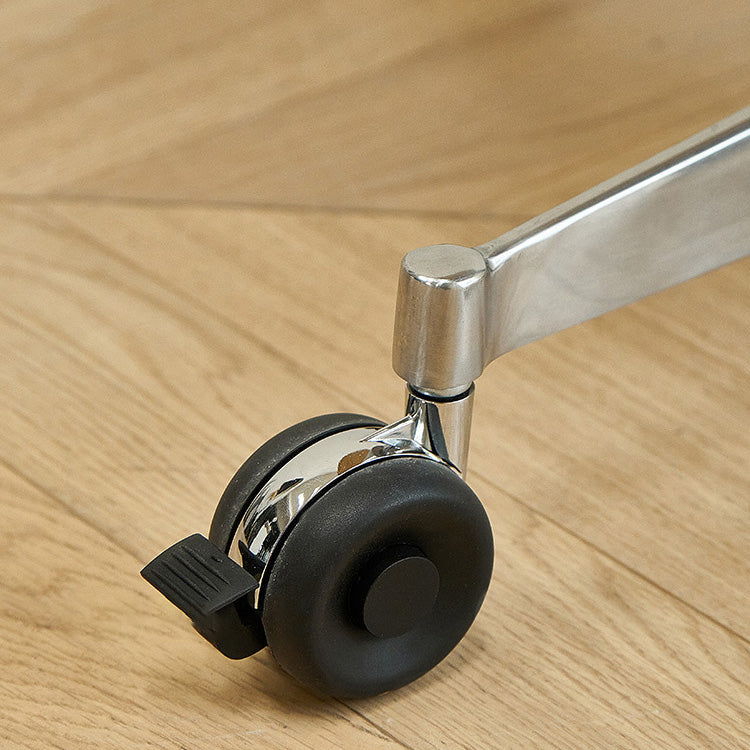 Moderner runder Esstisch mit Holztischplatte und Metallsockel