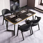 Modern Rectangle Dining Table Wood Tabletop with Double Pedestal Base Clearhalo 'Dining Tables & Seating' 'Dining Tables' 'dining_table' 'furn' 'furn_dining_table' 'Furniture' 'Kitchen & Dining Furniture' 7707625