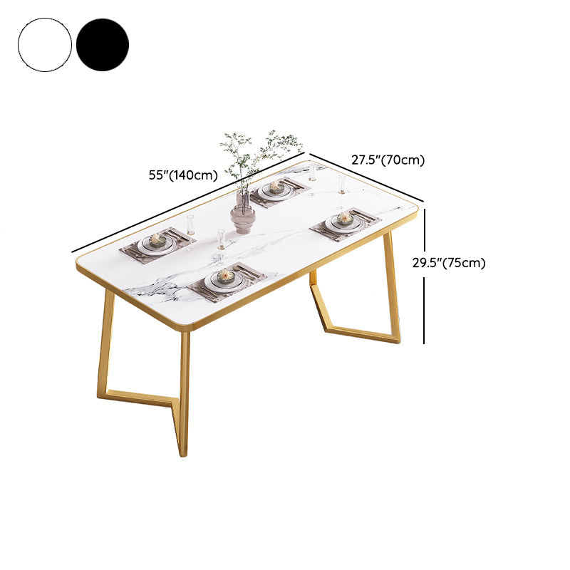 Modern Rectangle Dining Table Wood Tabletop with Double Pedestal Base Clearhalo 'Dining Tables & Seating' 'Dining Tables' 'dining_table' 'furn' 'furn_dining_table' 'Furniture' 'Kitchen & Dining Furniture' 7707628