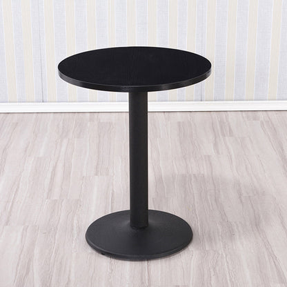 Modern Wooden Top Dining Table for 2 Person with Metal Pedestal Base