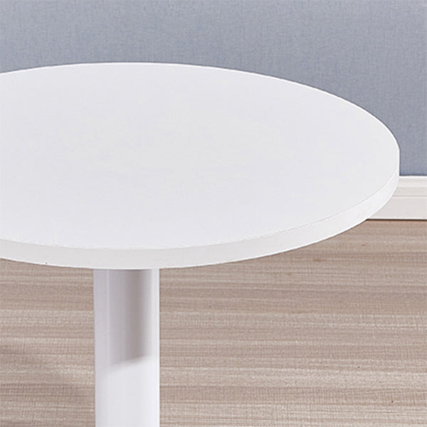 Modern Wooden Top Dining Table for 2 Person with Metal Pedestal Base