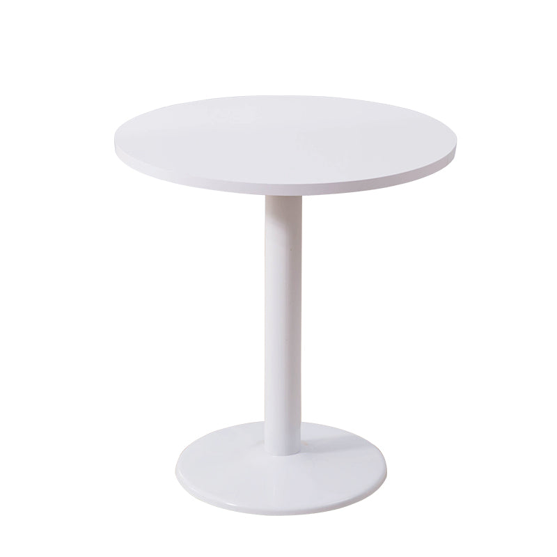 Modern Wooden Top Dining Table for 2 Person with Metal Pedestal Base