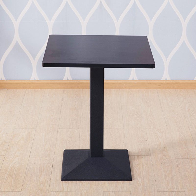 Modern Wooden Top Dining Table for 2 Person with Metal Pedestal Base