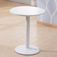 Modern Wooden Top Dining Table for 2 Person with Metal Pedestal Base
