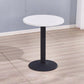 Modern Wooden Top Dining Table for 2 Person with Metal Pedestal Base