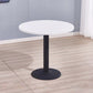 Modern Wooden Top Dining Table for 2 Person with Metal Pedestal Base