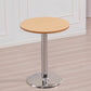 Modern Wooden Top Dining Table for 2 Person with Metal Pedestal Base