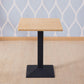 Modern Wooden Top Dining Table for 2 Person with Metal Pedestal Base