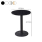 Modern Wooden Top Dining Table for 2 Person with Metal Pedestal Base
