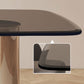 Rectangular Dining Table Clear Glass Tabletop with Chrome Base Clearhalo 'Dining Tables & Seating' 'Dining Tables' 'dining_table' 'furn' 'furn_dining_table' 'Furniture' 'Kitchen & Dining Furniture' 7707688