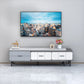 Glass TV Stand Console Contemporary Media Console with Drawers Clearhalo 'furn' 'furn_tv_stands_entertainment_centers' 'Furniture' 'Living Room Furniture' 'TV Stands & Entertainment Centers' 'TV Stands & Media Storage Furniture' 'tv_stands_entertainment_centers' 7710261