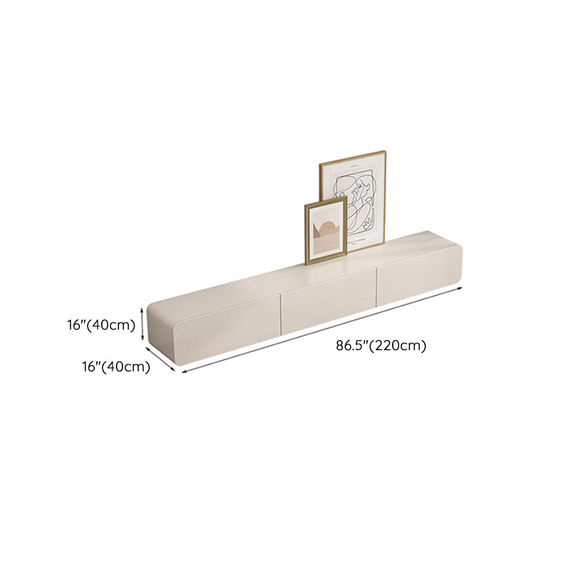 Wooden TV Media Console White TV Stand Console with 3 Drawers Clearhalo 'furn' 'furn_tv_stands_entertainment_centers' 'Furniture' 'Living Room Furniture' 'TV Stands & Entertainment Centers' 'TV Stands & Media Storage Furniture' 'tv_stands_entertainment_centers' 7710287