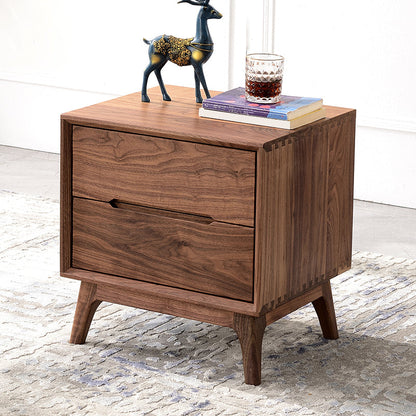 Les tiroirs modernes du milieu du siècle comprenaient une table de chevet de table d'accent 20 'de haut avec des jambes