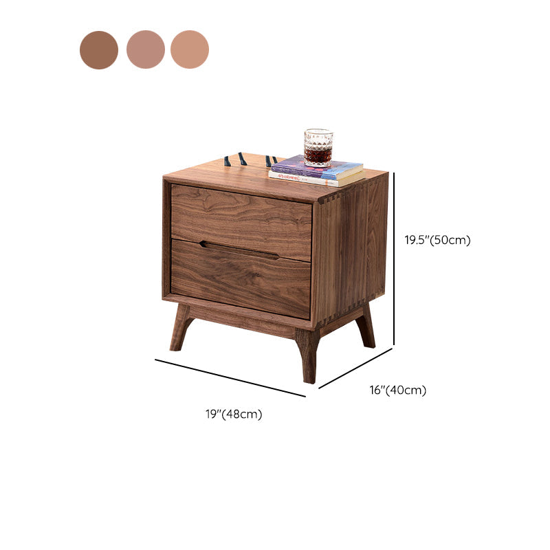 Les tiroirs modernes du milieu du siècle comprenaient une table de chevet de table d'accent 20 'de haut avec des jambes