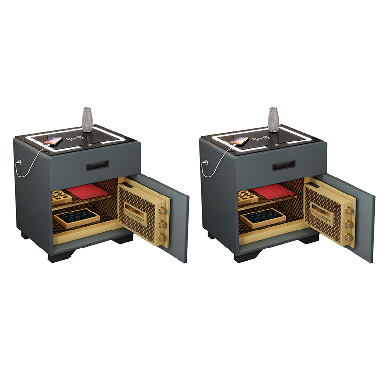 コンテンポラリーアクセントテーブルナイトスタンドガラスベッドナイトスタンドの寝室用